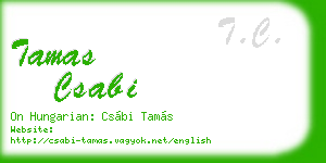 tamas csabi business card